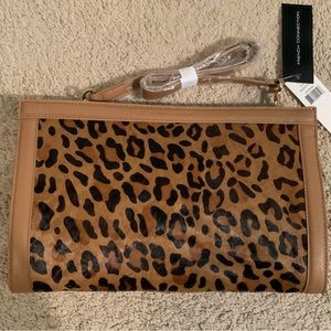 FRENCH CONNECTION LEOPARD CLUTCH, NWT!!